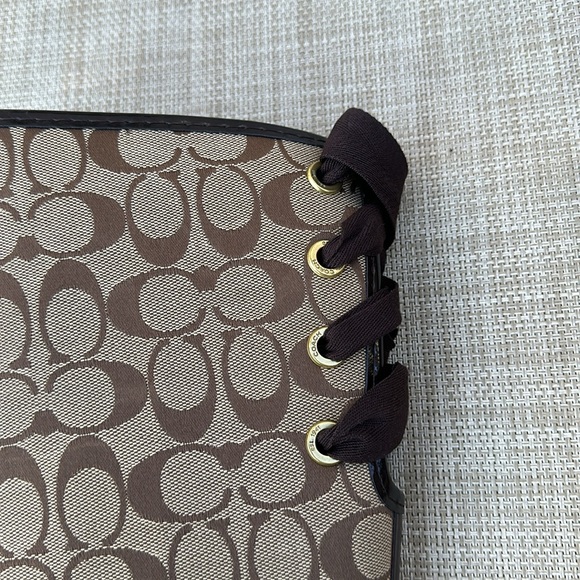 Coach Tristee Classic Logo Signature Lace Up Lined Rain Boots - Picture 6 of 16